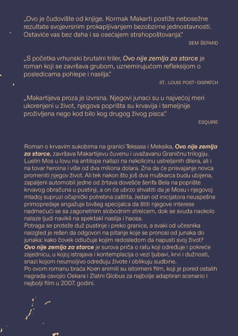 ovo nije zemlja za starce kormak makarti