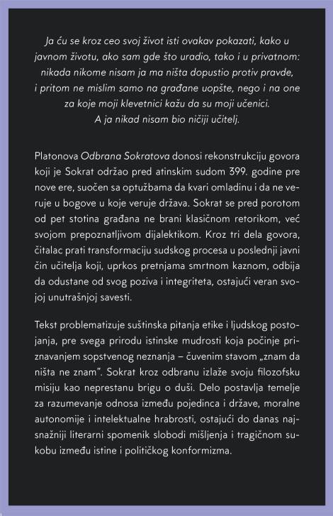 odbrana sokratova (apologija) platon
