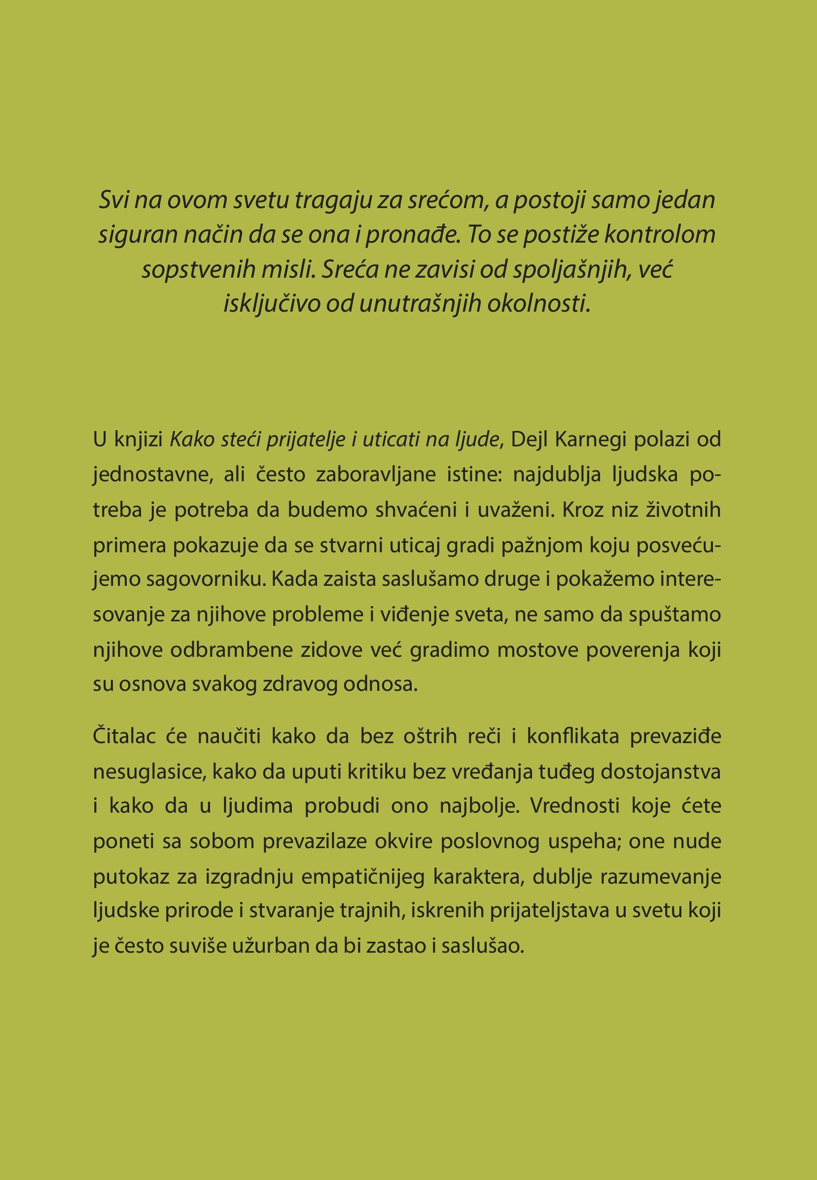 kako steći prijatelje i uticati na ljude dejl karnegi